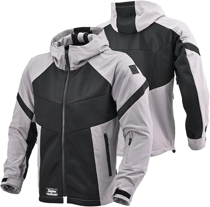 画像: ▶▶▶Amazonはこちら｜価格をチェック デイトナ ハーフメッシュパーカー ブラック/グレー DJ-010 amzn.to