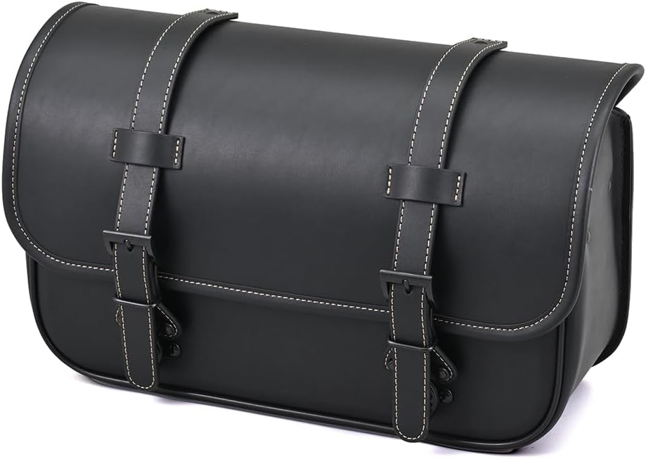 画像: ヘンリービギンズ(Henly Begins) デイトナ バイク用 サイドバッグ サドルバッグ 9Lプレーン/ブラック amzn.to