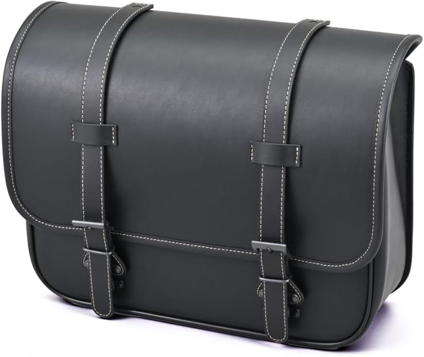 画像: ヘンリービギンズ(Henly Begins) デイトナ バイク用 サイドバッグ サドルバッグ 12Lプレーン/ブラック amzn.to