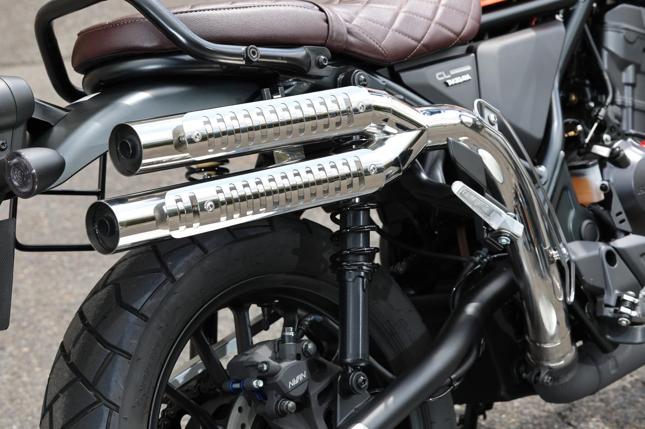 画像1: ホンダ「CL250」250ccもお任せ!! スクランブラー感マシマシの2本出しマフラー