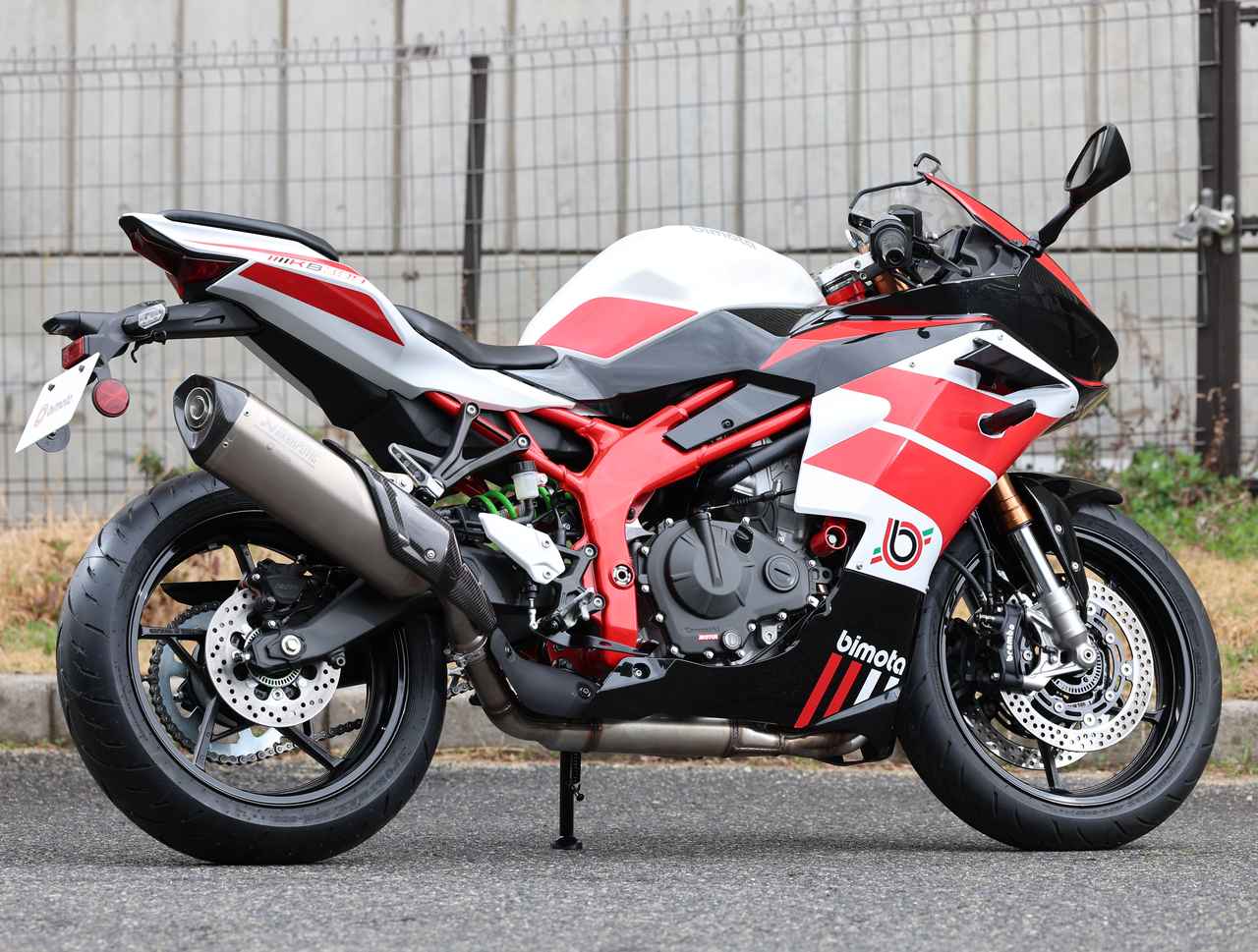 画像3: ビモータ「KB399」「KB399ES」ZX-4RR直系エンジン、フレームのミドルビモータ誕生! 気になる詳細を実車生撮りチェック!