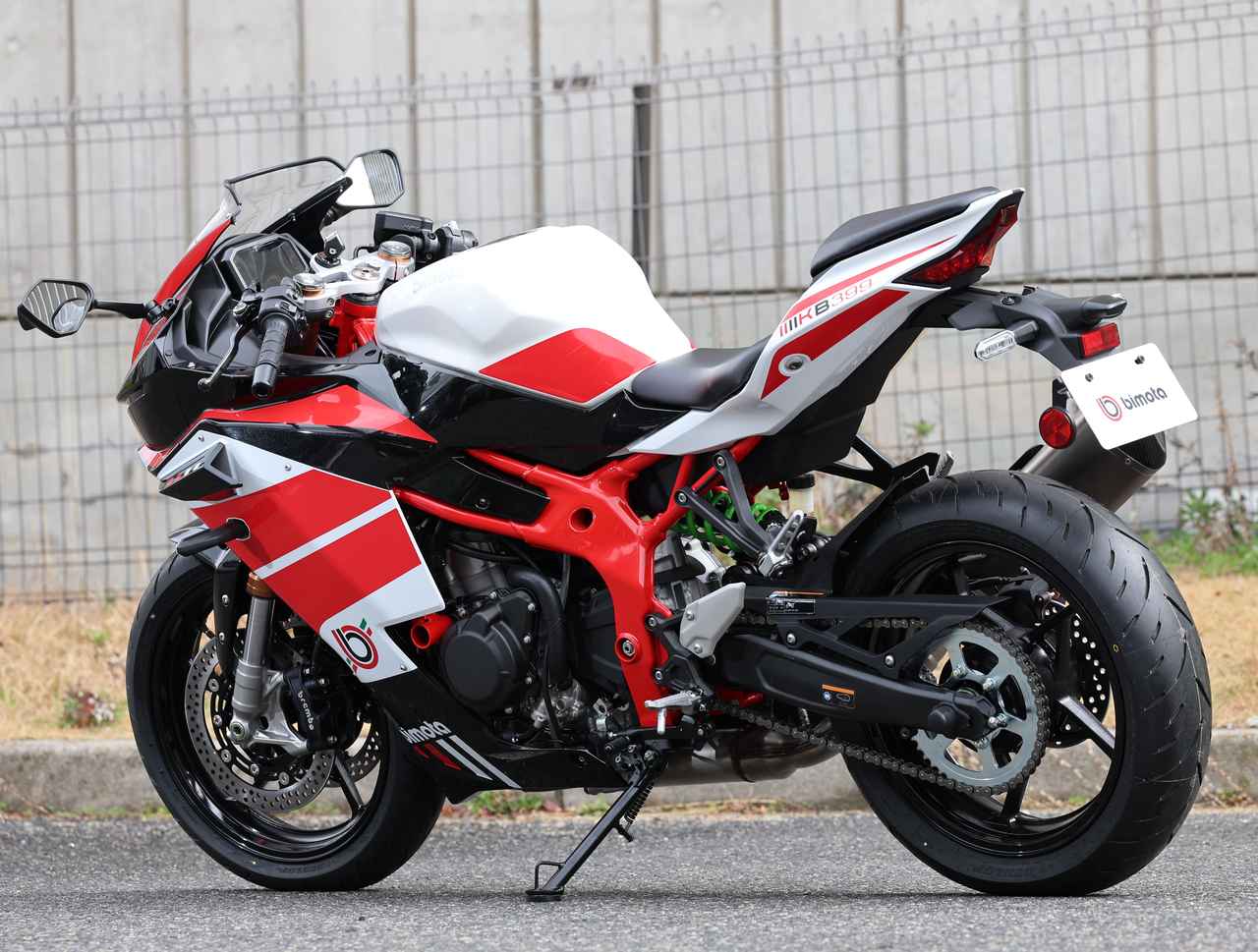 画像5: ビモータ「KB399」「KB399ES」ZX-4RR直系エンジン、フレームのミドルビモータ誕生! 気になる詳細を実車生撮りチェック!