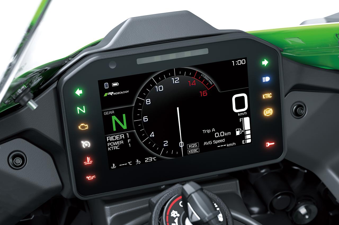 画像: ▲多彩な情報を表示する5インチTFTメーター。サーキットでの走行時に役立つラップタイマーの表示も可能です。