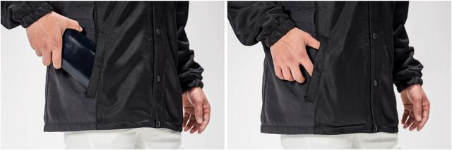 画像: 極力手ぶらで乗りたいライダーにとって嬉しい左右の大容量ポケットは、大型のスマートフォはもちろん、厚手の長財布もすっぽり収まります。