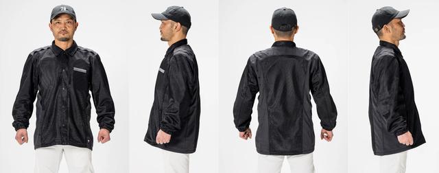 画像: ブラック。着用モデルは172cm / 65kg / 胸囲91cm / ヘソ周り80cm / Mサイズ着用