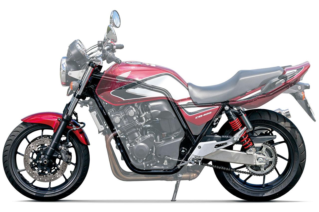 画像 : 7番目の画像 - 【写真20枚】ホンダ「CB400 SUPER FOUR E-Clutch Concept」解説〈シャシー編〉 - webオートバイ