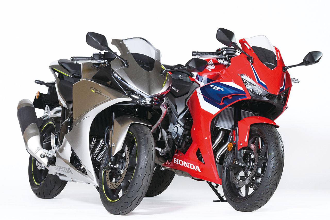画像: HONDA CBR400R FOUR E-Clutch Concept（左・4気筒） CBR400R （右・2気筒）