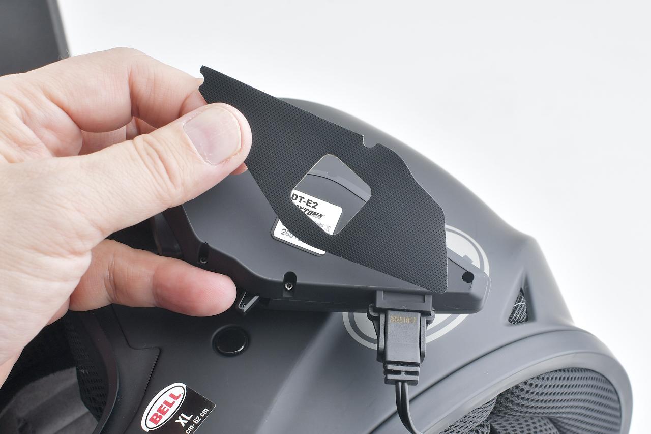 画像5: DT-E2をヘルメットに取り付けてみる