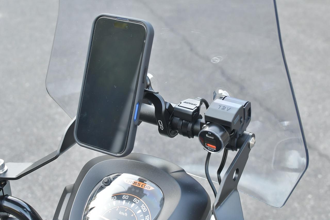 画像1: スマホホルダー&USB電源