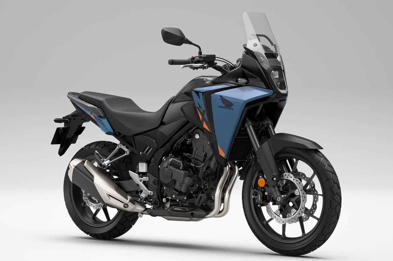 画像: HONDA NX400 E-Clutch 2026年モデル 総排気量：399cc エンジン形式：水冷4ストDOHC4バルブ並列2気筒 シート高：800mm 車両重量：199kg 価格：111万1000円 発売日：2026年6月18日（木）