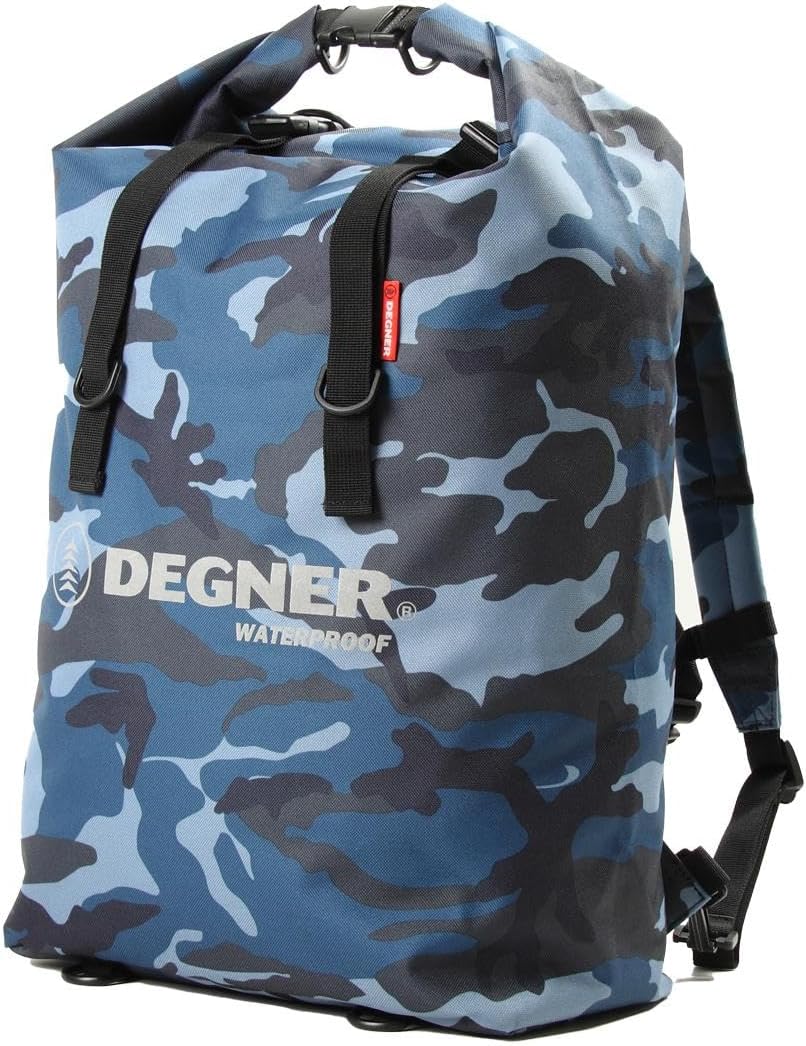 画像: ▶▶▶Amazonはこちら｜価格をチェック デグナー(DEGNER) マルチレインバッグ バイク用 オートバイ用 ポリエステル・PVC 50x34x18cm 30L マリンカモ NB-12 amzn.to