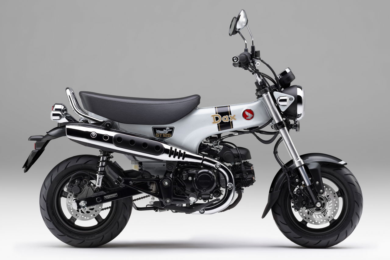 画像1: HONDA ダックス125 2026年モデル 総排気量:123cc エンジン形式:空冷4ストSOHC2バルブ単気筒(9.4PS/7000rpm) シート高:775mm 車両重量:107kg 発売日:2026年2月20日 税込価格:49万5000円(白、黒)