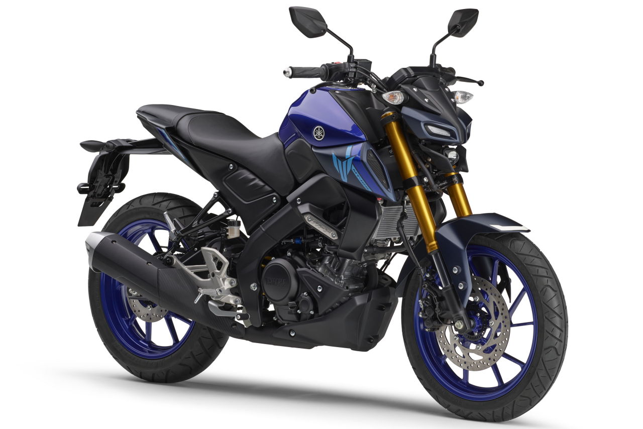 画像1: YAMAHA MT-125 2024年モデル 総排気量:124cc エンジン形式:水冷4ストSOHC4バルブ単気筒(15PS/10000rpm) シート高:810mm 車両重量:138kg 発売日:2023年11月10日 税込価格:49万5000円(青、暗灰、灰)
