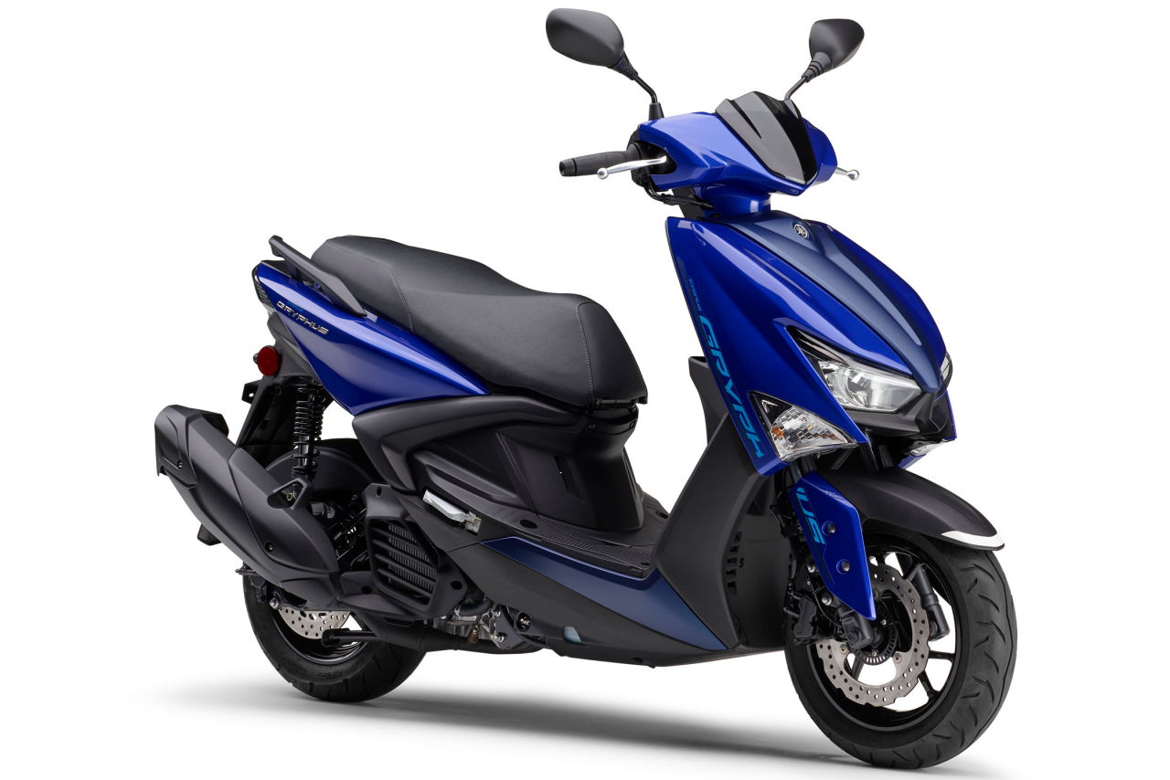 画像2: YAMAHA CYGNUS GRYPHUS 2025年モデル 総排気量：124cc エンジン形式：水冷4ストSOHC4バルブ単気筒（12PS/8000rpm） シート高：785mm 車両重量：125kg 発売日：2025年5月12日 税込価格：37万400円（黄、青、白、黒）