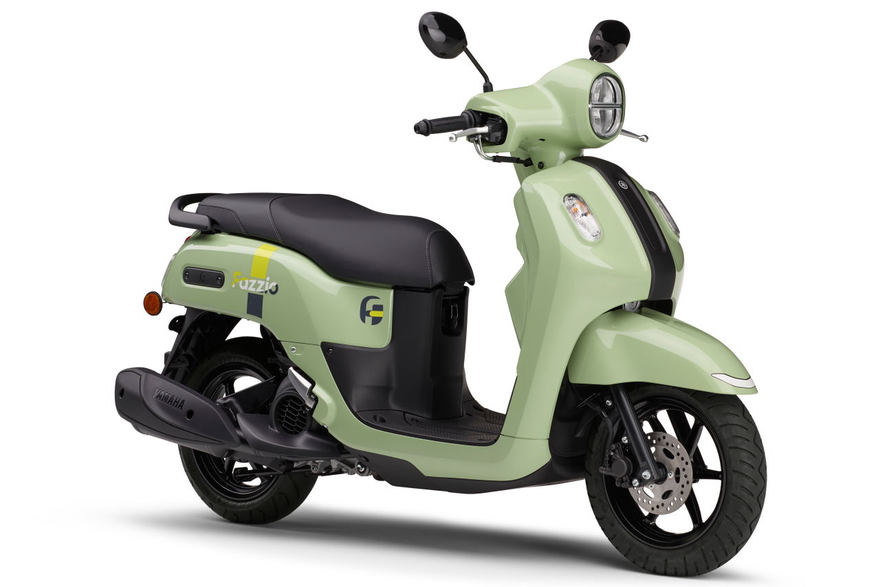 画像1: YAMAHA FAZZIO 2026年モデル 総排気量：124cc エンジン形式：空冷4ストSOHC2バルブ単気筒（8.3PS/6750rpm） シート高：765mm 車両重量：97kg 発売日：2026年4月24日 税込価格：36万8500円（緑、青、黄、黒）