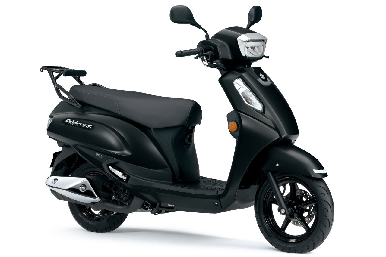 画像4: SUZUKI ADDRESS 125 2025年モデル 総排気量：124cc エンジン形式：空冷4ストSOHC2バルブ単気筒（8.4PS/6500rpm） シート高：770mm 車両重量：108kg 発売日：2025年9月10日 税込価格：28万500円（藍、白、緑、黒）