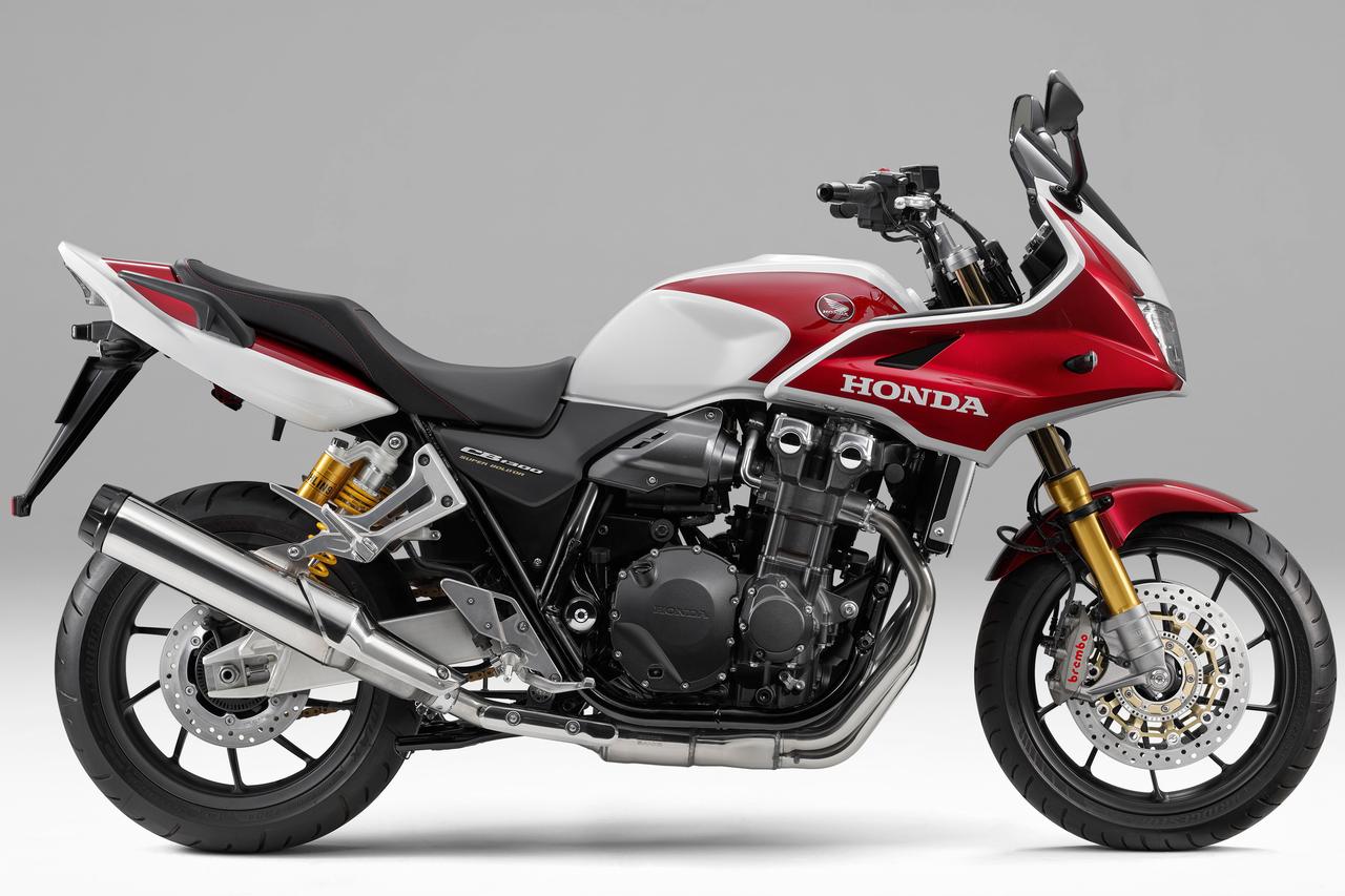 画像: 総排気量:1284cc エンジン形式:水冷4ストDOHC4バルブ並列4気筒 シート高:780mm/790mm(SP) 車両重量:272kg 発売日:2025年2月28日 税込価格:183万7000円/221万1000円(SP) ※写真はCB1300 SUPER BOLD’OR SP FINAL EDITION
