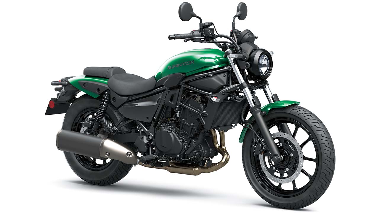画像: KAWASAKI ELIMINATOR PLAZA EDITION 2027年モデル 総排気量:398cc エンジン形式:水冷4ストDOHC4バルブ並列4気筒 シート高:735mm 車両重量:177kg 発売日:2026年7月18日(土) 税込価格:91万3000円