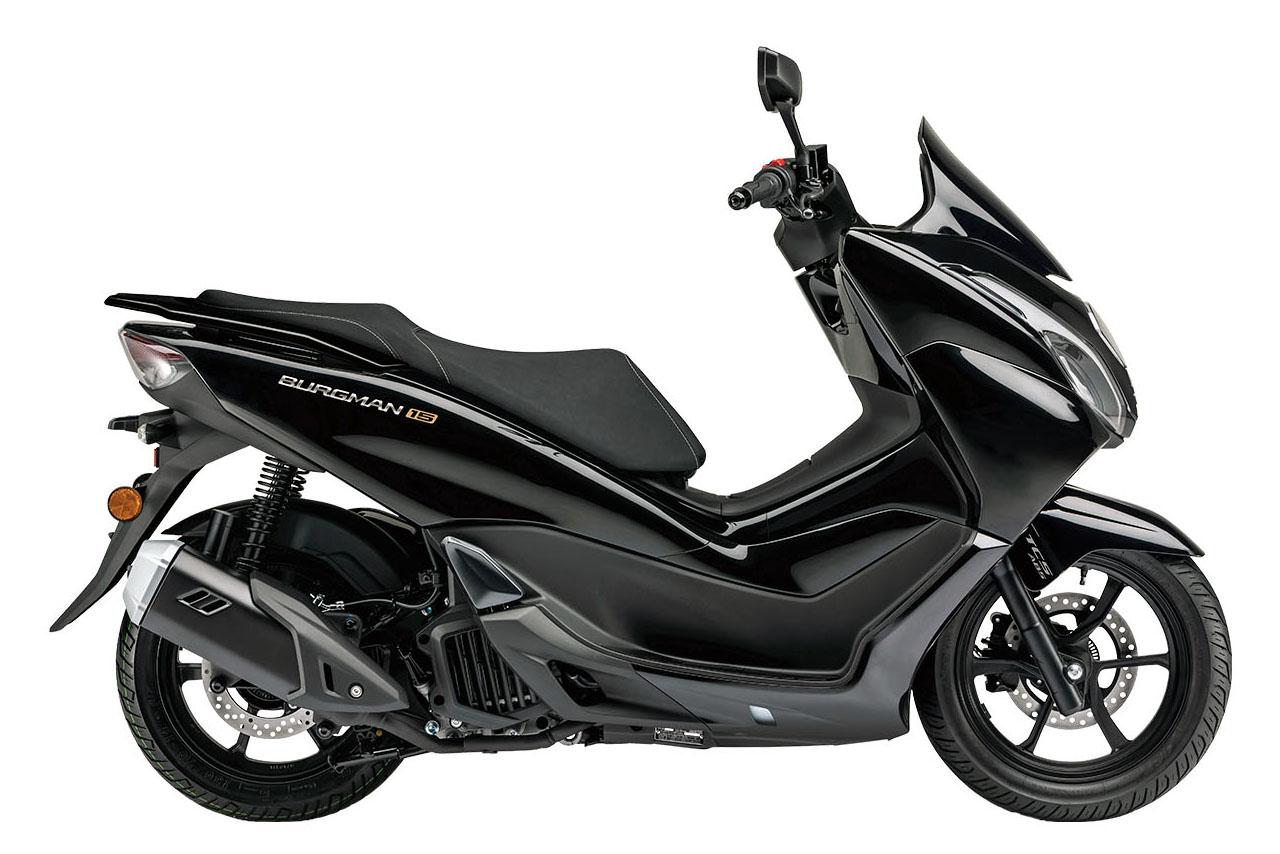 画像: SUZUKI BURGMAN 15 2027年モデル（コロンビア仕様）ブラック 総排気量：149cc エンジン形式：水冷4ストSOHC単気筒 シート高：760mm 車両重量：145kg 参考価格：1555万コロンビアペソ