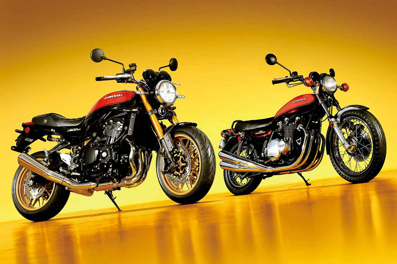 画像: KAWASAKI Z900RS SE 2026年(左) 900 Super4(Z1) 1973年(右)