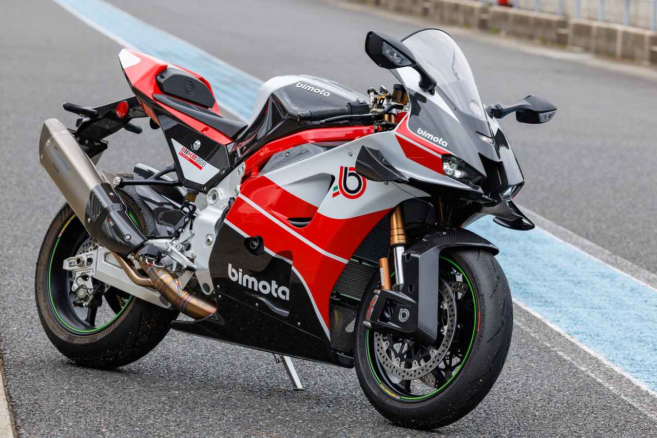 画像: BIMOTA KB998 Rimini 2025年モデル 総排気量：998cc エンジン形式：水冷4ストロークDOHC4バルブ並列4気筒 シート高：830mm 車両重量：207kg 価格：693万円 発売：2025年11月8日