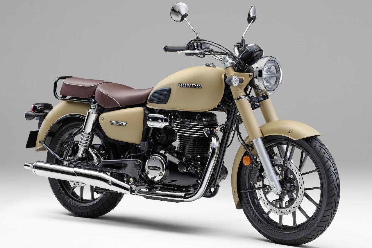 画像1: HONDA GB350 C 2025年モデル 総排気量:348cc エンジン形式:空冷4ストSOHC2バルブ単気筒 シート高:800mm 車両重量:186kg 発売日:2025年10月31日 税込価格:71万5000円(ベージュ、濃銀)