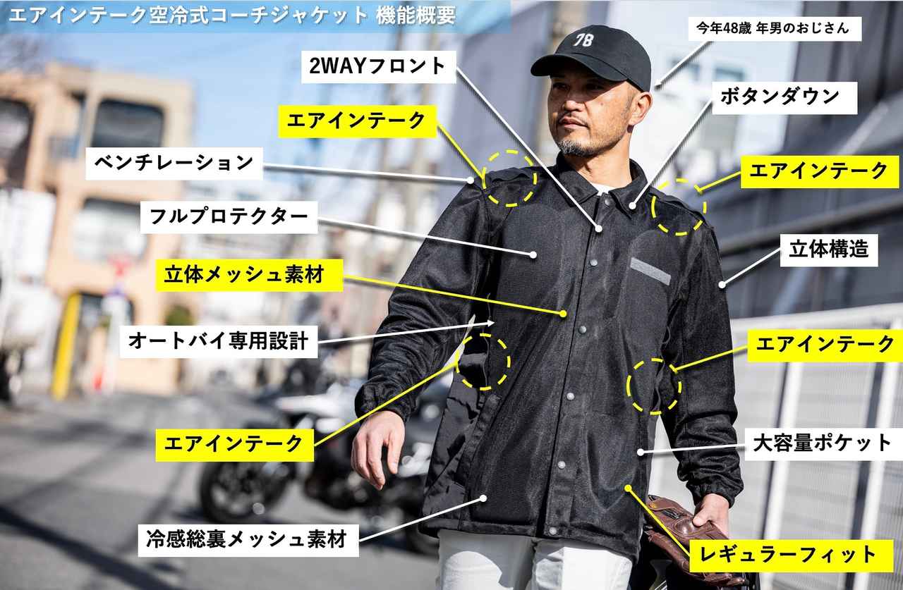 画像2: BLUE MONSTER CLOTHING エアインテーク 空冷式コーチジャケット 2026年モデル