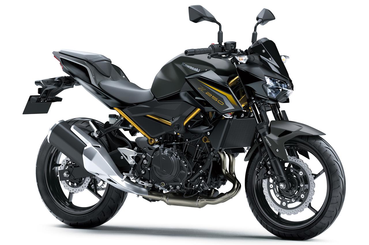 画像: KAWASAKI Z250 2027年モデル 総排気量:248cc エンジン形式:水冷4ストDOHC4バルブ並列2気筒 シート高:795mm 車両重量:164kg 価格:70万4000円(税込) 発売:2026年9月5日