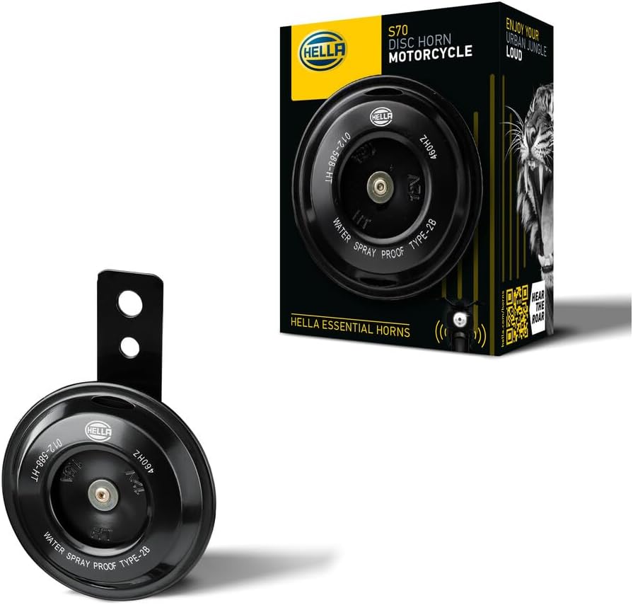 画像: HELLA ヘラー モーターサイクル用 ブラック シングル トーン ホーン New HELLA MOTORCYCLE Single Tone Horn amzn.to