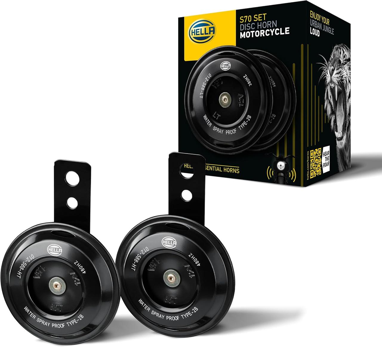 画像: 【ドイツ HELLA/ヘラー社製】 モーターサイクル用 ブラック ツイン トーン ホーン 「Motorcycle Twin Tone Horn」 amzn.to