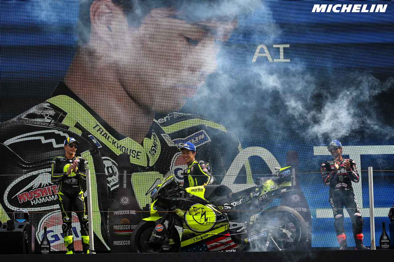 画像2: 6月28日にTTサーキット・アッセンで開催された第10戦オランダGPでMotoGP初優勝! 日本人ライダーとして22年ぶりの快挙だ。