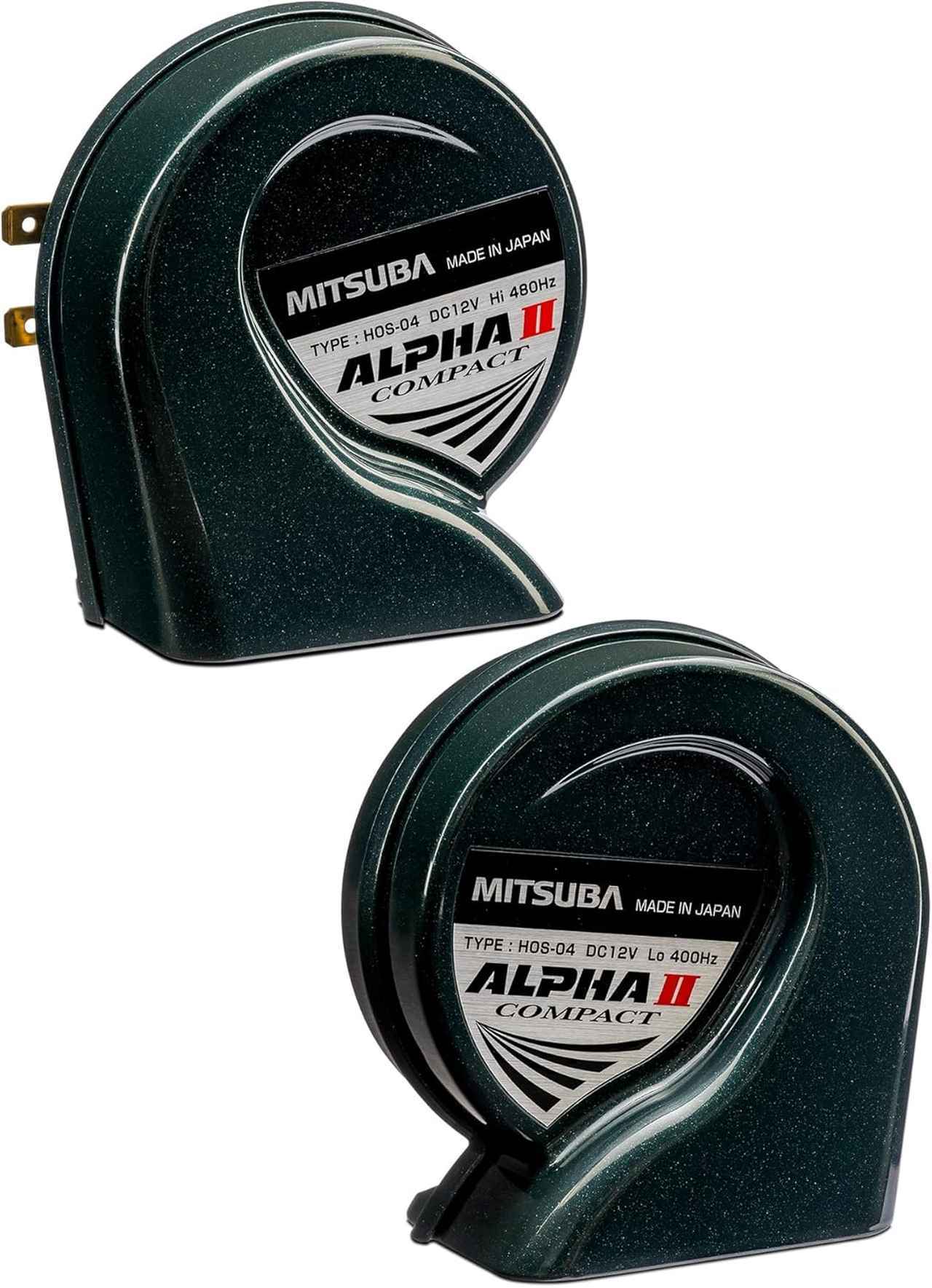画像: MITSUBA アルファーII コンパクト ホーン HOS-04G 車 バイク クラクション amzn.to