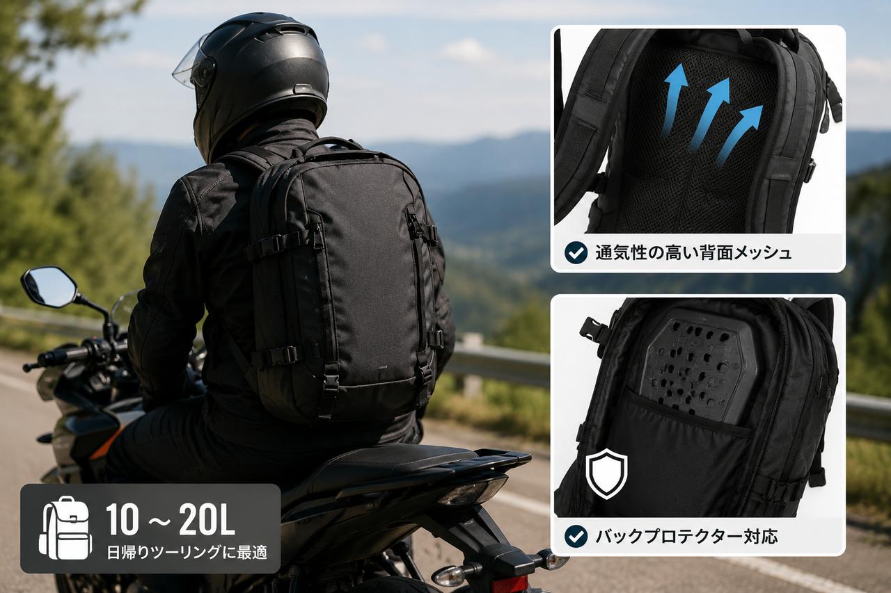 画像: バイク用リュック