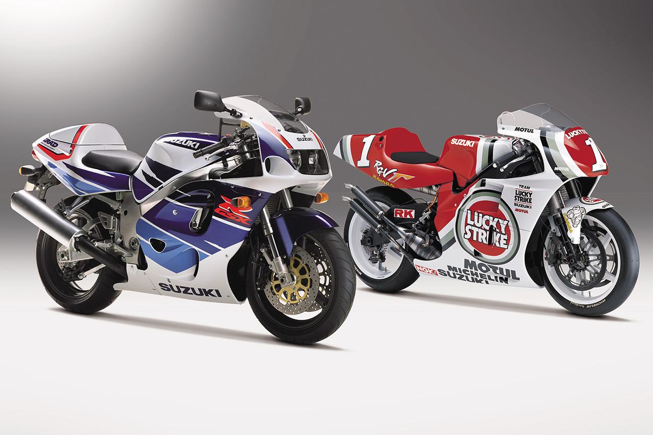 画像: SUZUKI RGV-Γ （XR84）（右） 1994年 GSX-R750（GR7DA/T）（左） 1996年