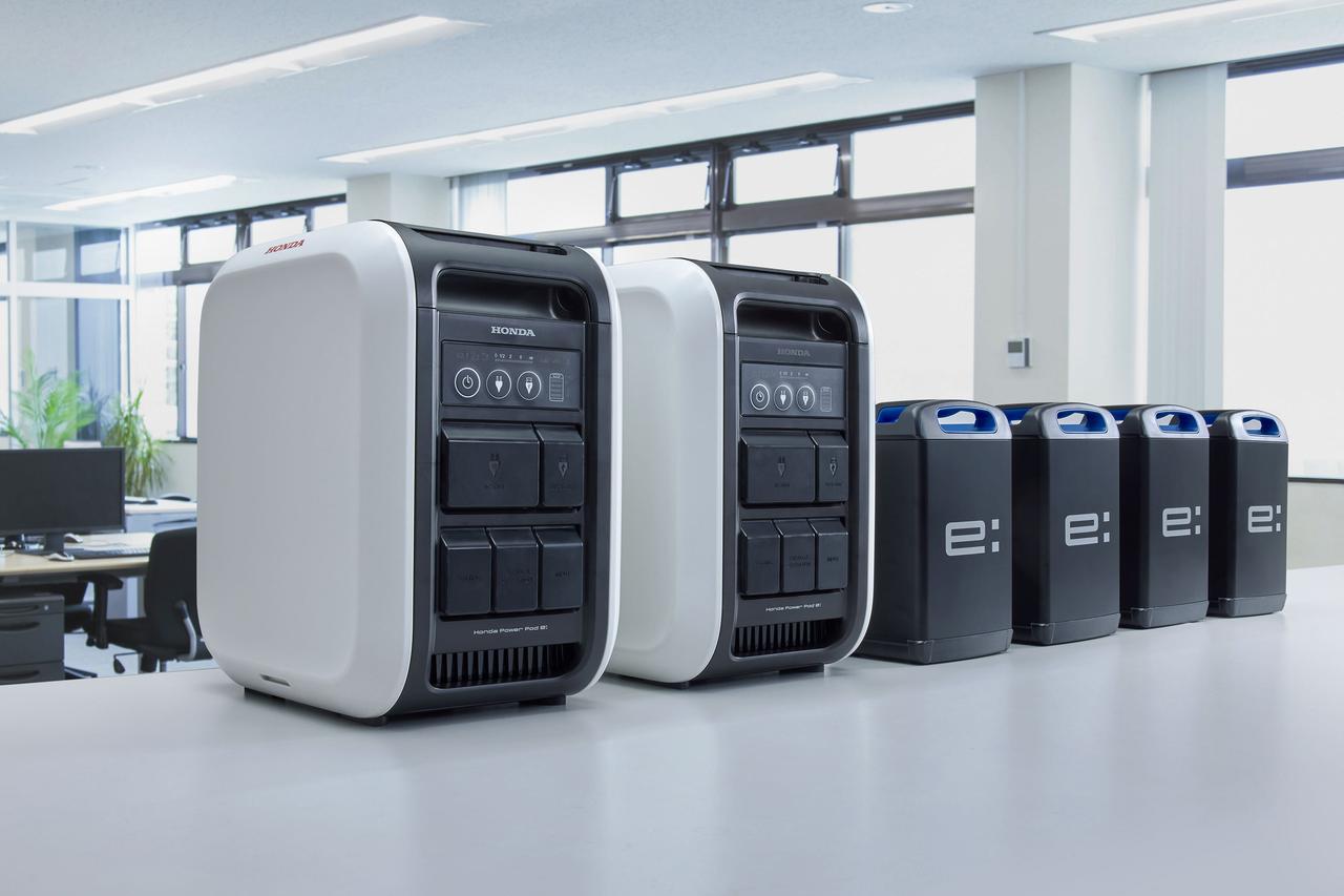 画像: ホンダがポータブル電源「ホンダ パワーポッド e:」を発売! 電源は着脱式可搬バッテリーの「ホンダ モバイルパワーパックe:」 - webオートバイ
