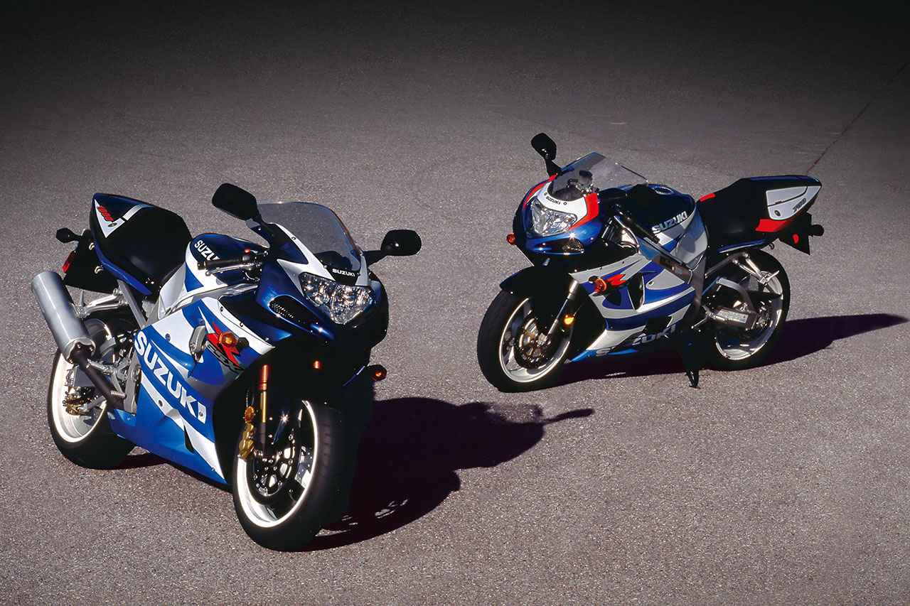 画像: SUZUKI GSX-R1000(K1)(左) 2001年 GSX-R750(GR7HA/Y)(右) 2000年