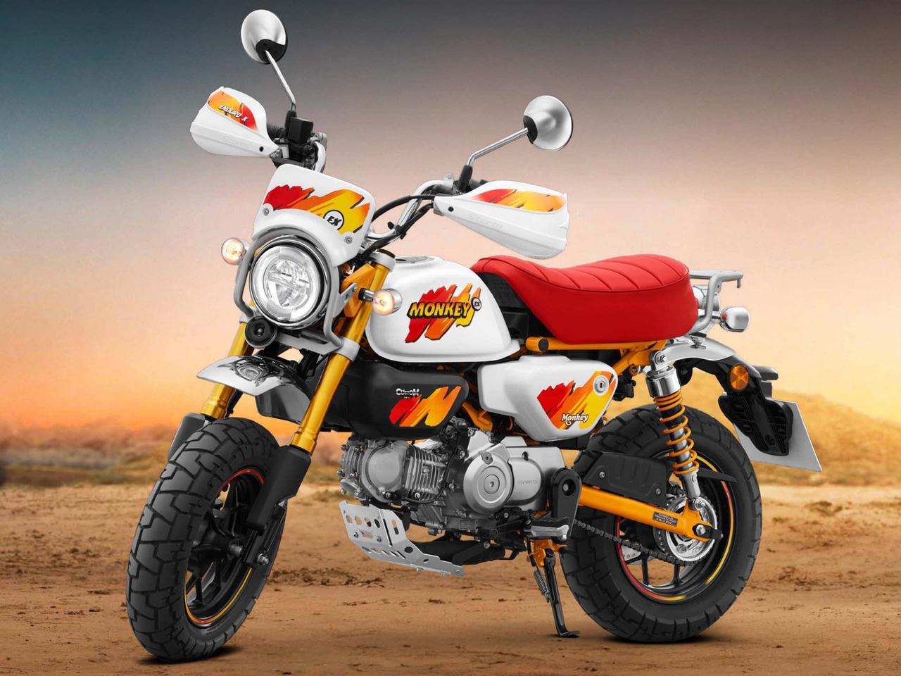 画像: Thai HONDA MONKEY EX CUSTOM 2026 タイ仕様 総排気量:123.94cc エンジン形式:空冷4ストSOHC2バルブ単気筒 シート高:775mm 車両重量:105kg 参考価格:12万1900バーツ