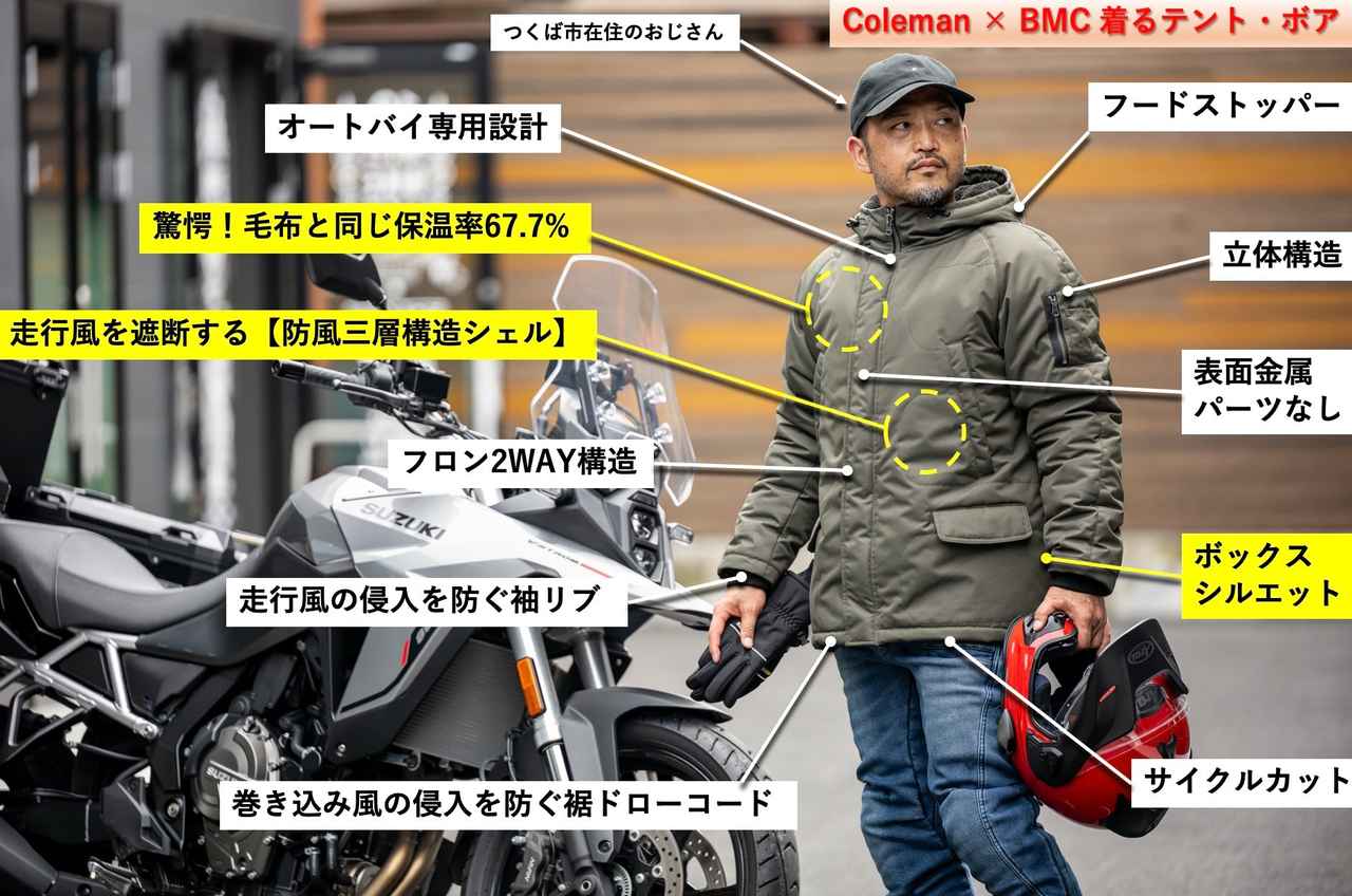 Colemanとのコラボで誕生したBMCの「着るテント」 抜群の保温性能ボア
