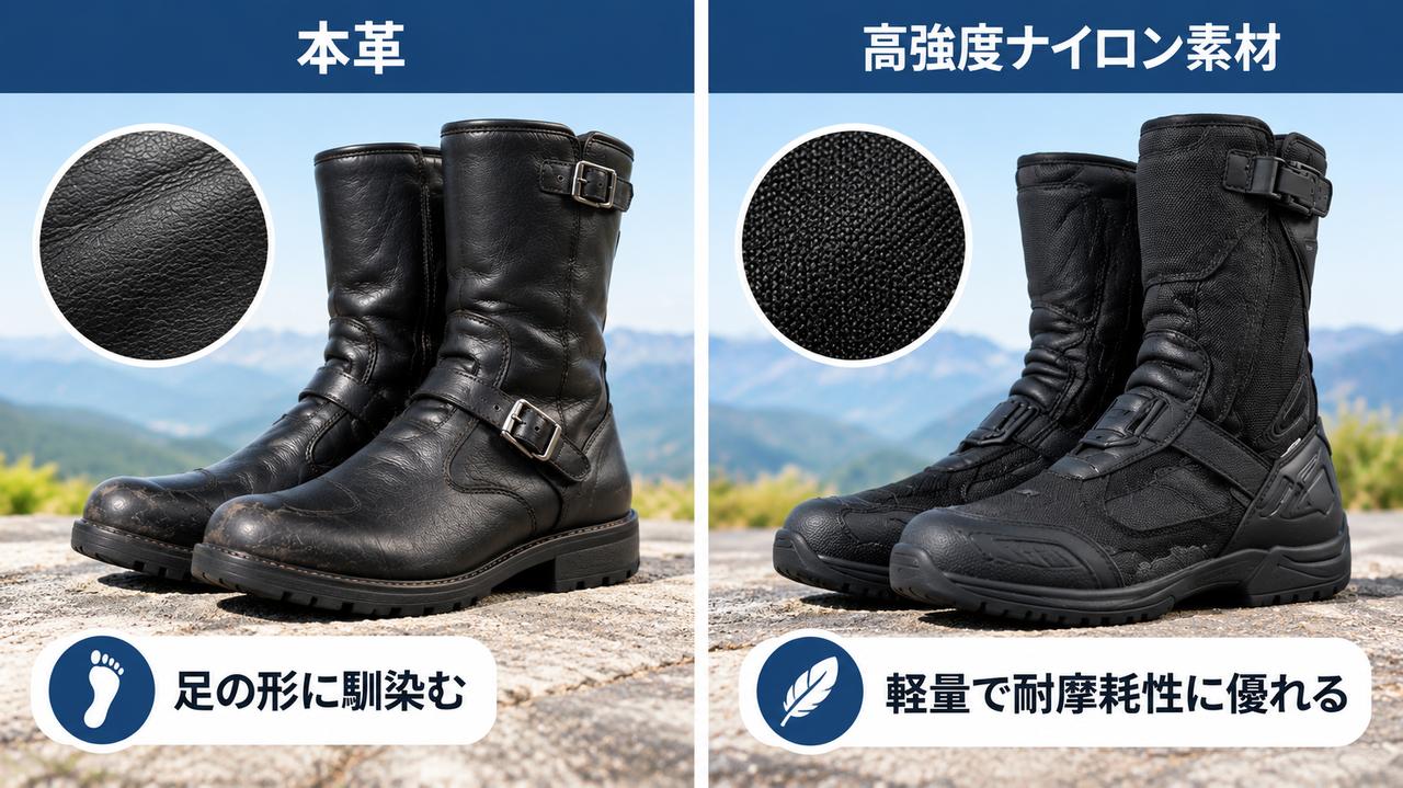 画像: 素材で選ぶツーリングブーツ