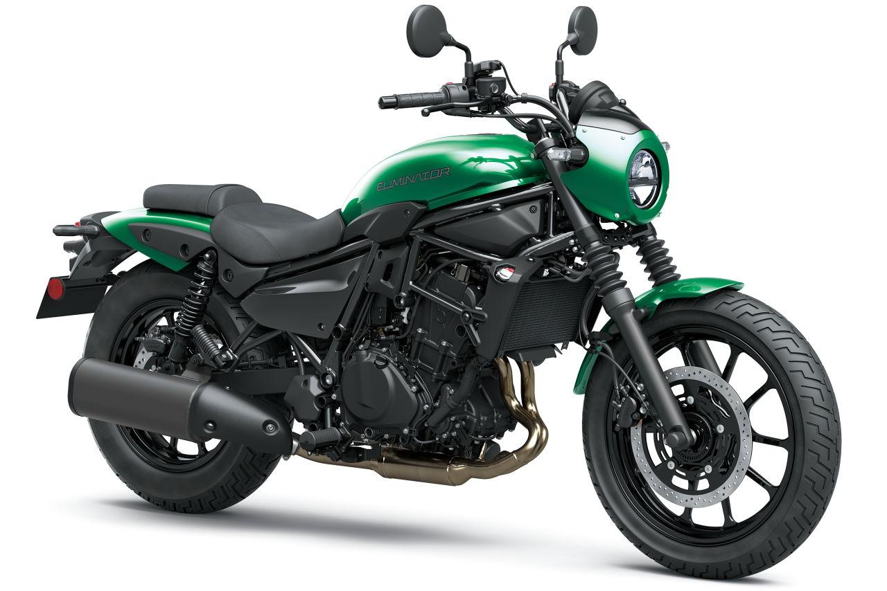 画像: KAWASAKI ELIMINATOR 500 SE 2027年モデル(欧州仕様) 総排気量:451cc エンジン形式:水冷4ストDOHC4バルブ並列2気筒 シート高:735mm 車両重量:177kg 参考価格:6890ユーロ ※写真はキャンディエメラルドグリーン