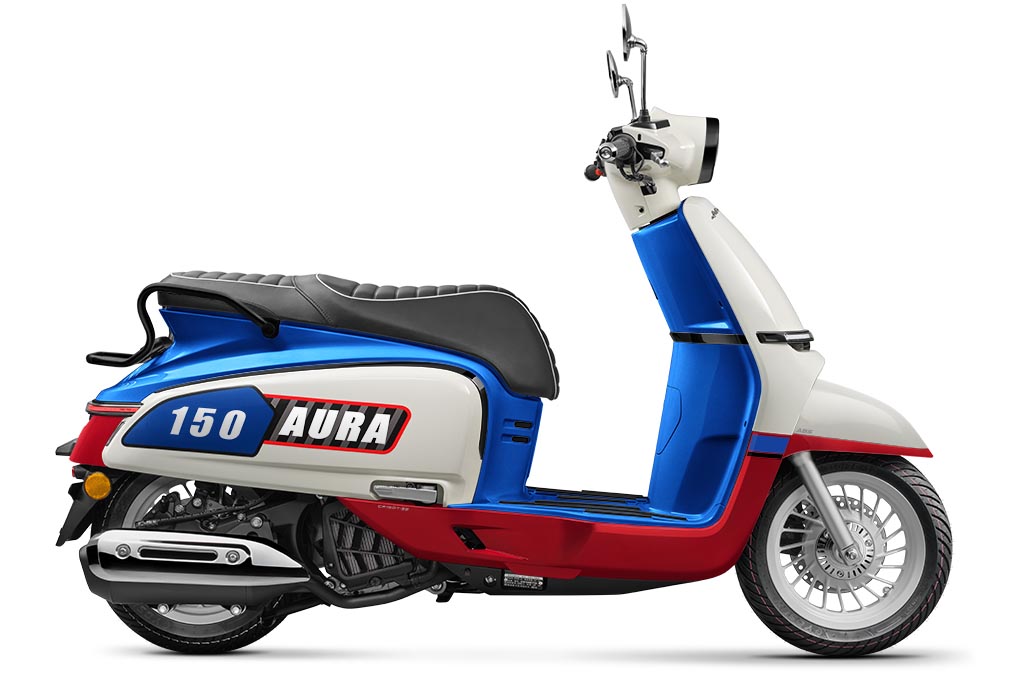 画像10: CFMOTO「150AURA」日本初公開！ キーレス＆トラコンなどの先進装備を満載したレトロな150ccスクーター、2026年11月発売