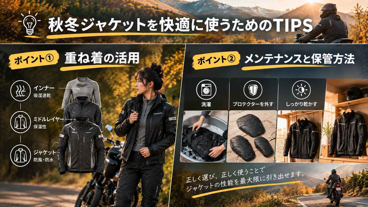 画像: 秋冬ジャケットを快適に使うためのTIPS