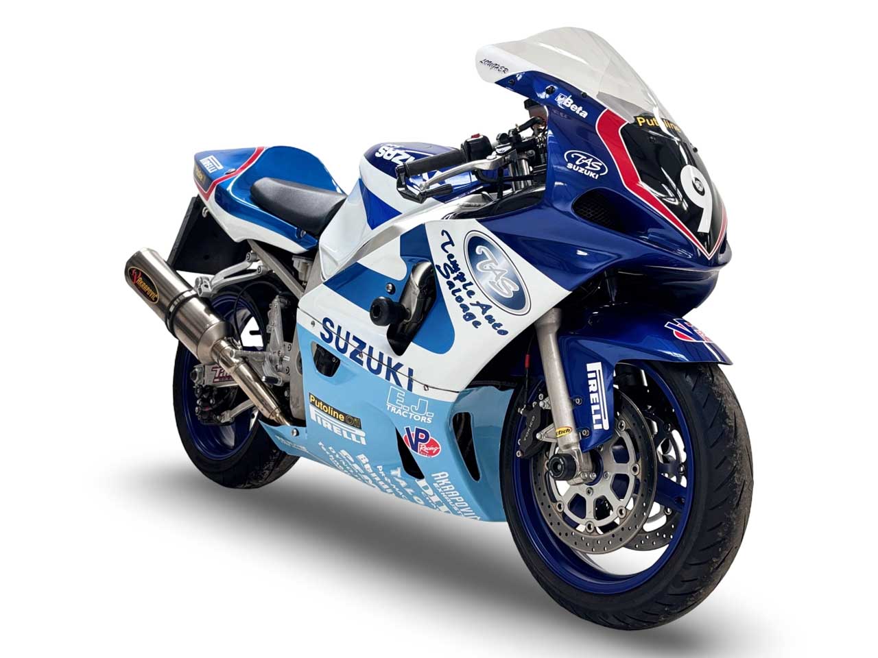 画像: 2002年モデルのスズキGSX-R600、マン島TTレースで使用されたTAS Sports製マシン。
