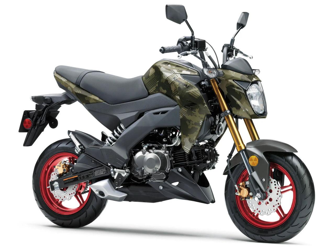 画像8: カワサキ「Z125プロ」2027年モデルが北米＆南米に登場！ 新色ブルーは専用カラードホイール、金のサスペンションも健在