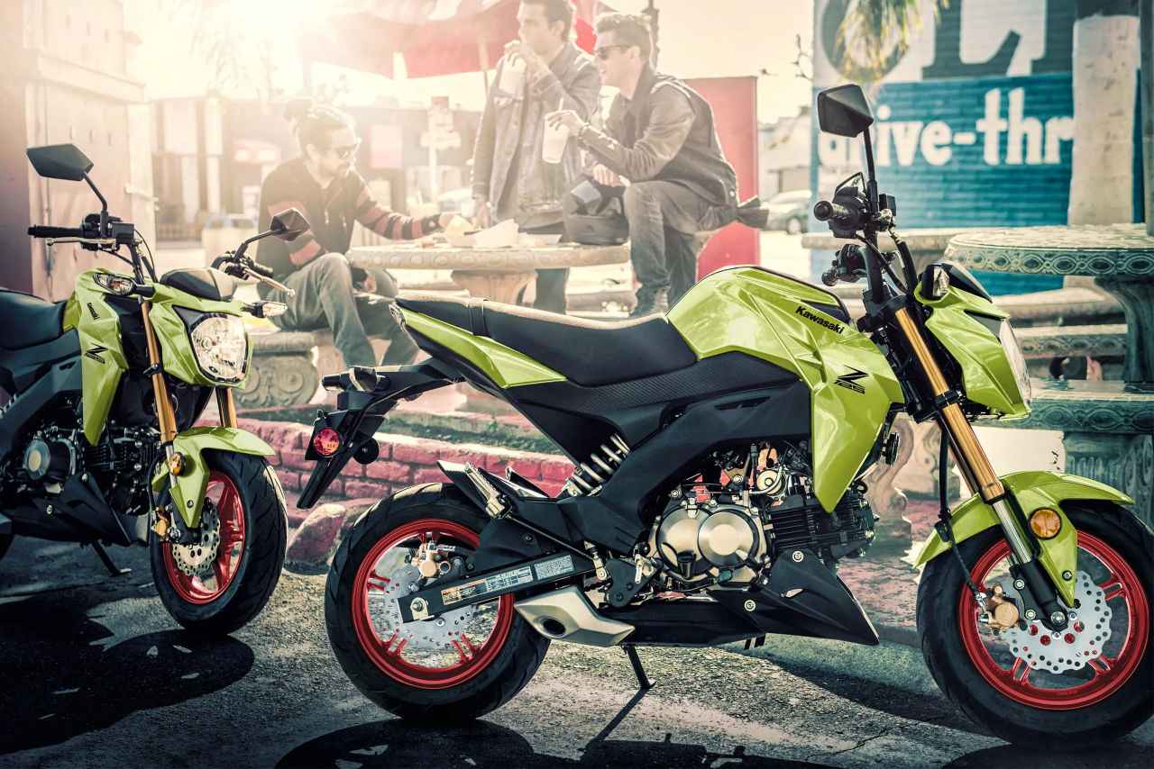 画像3: カワサキ「Z125プロ」2027年モデルが北米＆南米に登場！ 新色ブルーは専用カラードホイール、金のサスペンションも健在
