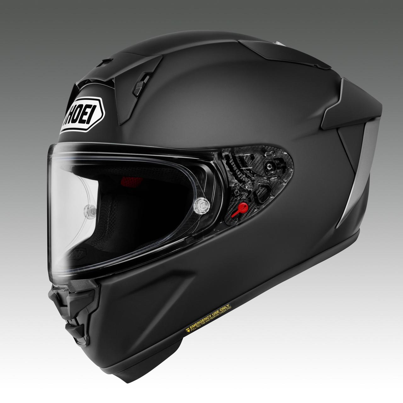 画像: SHOEI X-Fifteen 02 マットブラック サイズ：S（55cm）、M（57cm）、L（59cm）、XL（61cm）、XXL（63cm） カラー：マットブラック 規格：JIS規格、FIM規格（FRHPhe-02）、MFJ公認 価格：8万8000円（税込） 発売：2027年1月予定