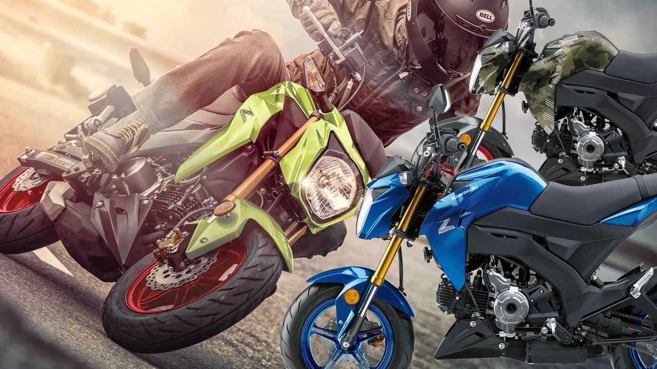 画像: カワサキ「Z125プロ」2027年モデルが北米&南米に登場! 新色ブルーは専用カラードホイール、金のサスペンションも健在 - webオートバイ
