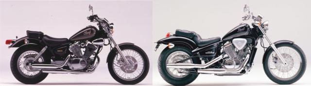 画像: (左)1988 YAMAHA XV250 VIRAGO(写真はXV250 VIRAGO SPECIAL(1989)|(右)1988 HONDA STEED400/©モーターマガジン社