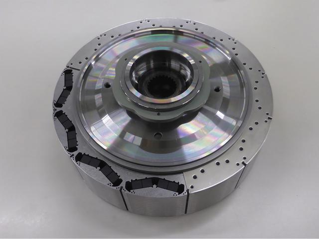 画像: 重希土類完全フリー磁石が用いられた新開発のi-DCD 駆動モーター用ローター。
