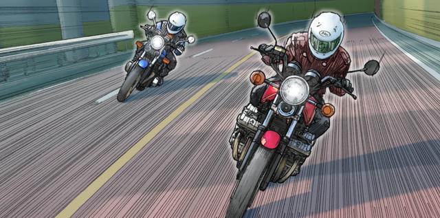 画像: さぞかし豪快な走りだろうなあ!(©東本昌平先生・モーターマガジン社)